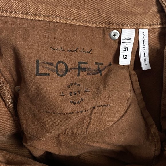 LOFT Women's High Rise Jeans in Brown - Picture 8 of 16